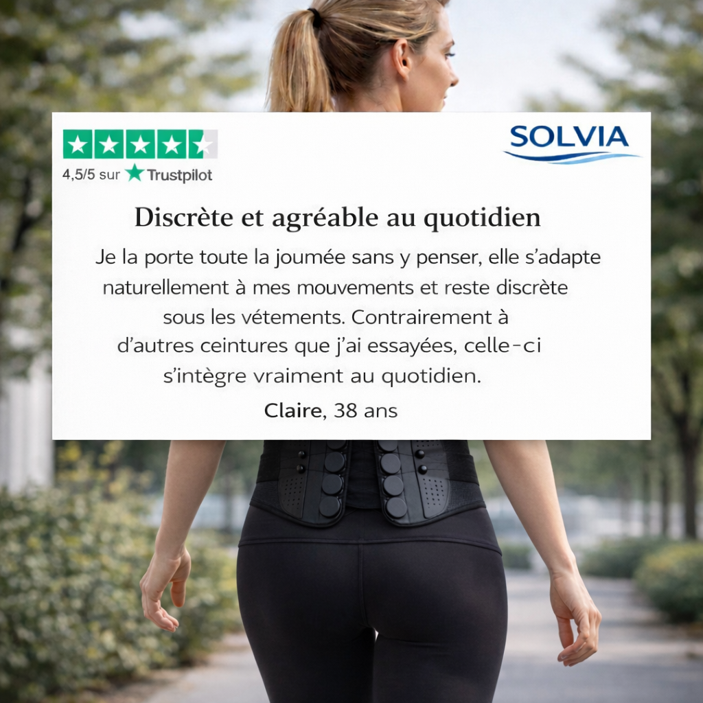 Soulagez votre dos dès que vous bougez. Sans rigidité. Sans gêne.